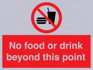 No food or drink beyond this point